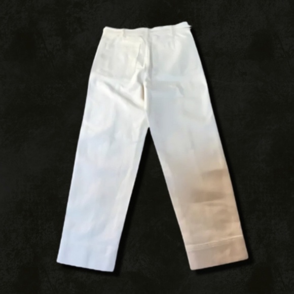 J. Crew Straight Leg Pants Comfortable Fit High Waisted Durable White W 28 NWT - Picture 2 of 7